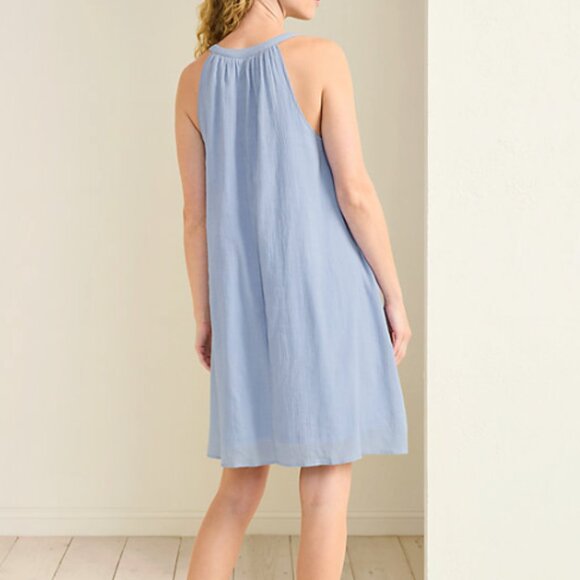 Garnet Hill Easy Cotton Gauze Cover-Up, Maize, Lg. - Picture 6 of 6